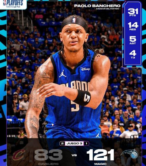 NBA直播战报:骑士83-121魔术,班凯罗狂砍31分14板,魔术以39巨大分差获胜 NBA直播战报:骑士83-121魔术,班凯罗狂砍31分14板,魔术以39巨大分差获胜