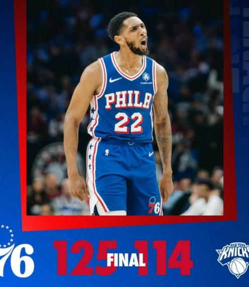 NBA直播战报:尼克斯114-12576人,恩比德狂砍50分,76人扳回一城 NBA直播战报:尼克斯114-12576人,恩比德狂砍50分,76人扳回一城